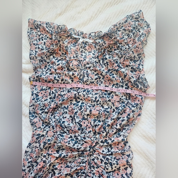 Veronica Beard Brynlee Ruched Floral Slit Dress - Picture 9 of 12